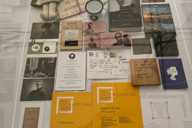 Items relating to Emily Hobhouse that were sealed into a capsule, which will not be opened until 2126