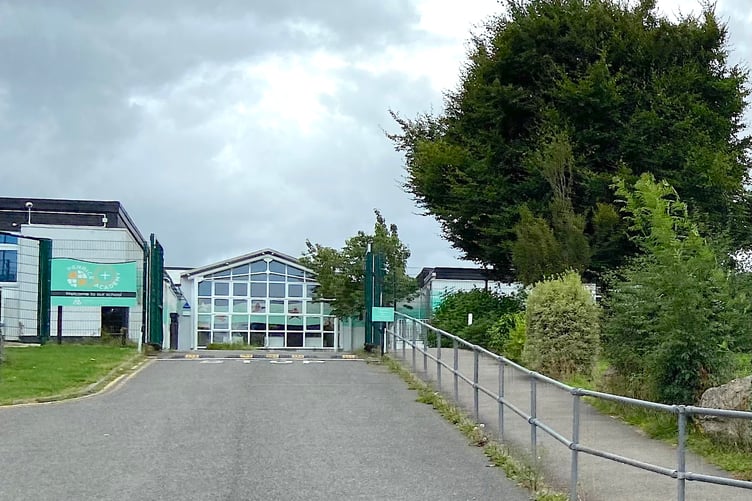 The collision occurred outside Penrice Academy in St Austell. (Picture: Andrew Townsend)