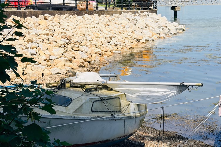 Around 30 metres of the planned 140-metre Jubilee Green coastal defence has now been installed