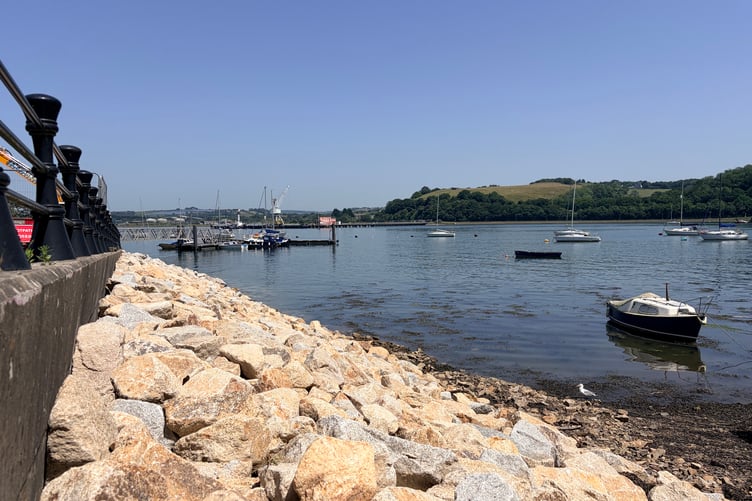 Around 30 metres of the planned 140-metre Jubilee Green coastal defence has now been installed