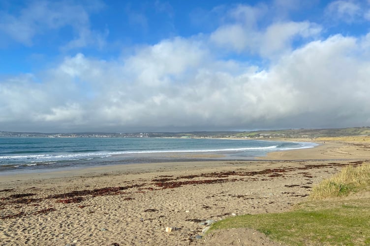 The beach at Marazion with Penzance in the distance. (Picture: Andrew Townsend)