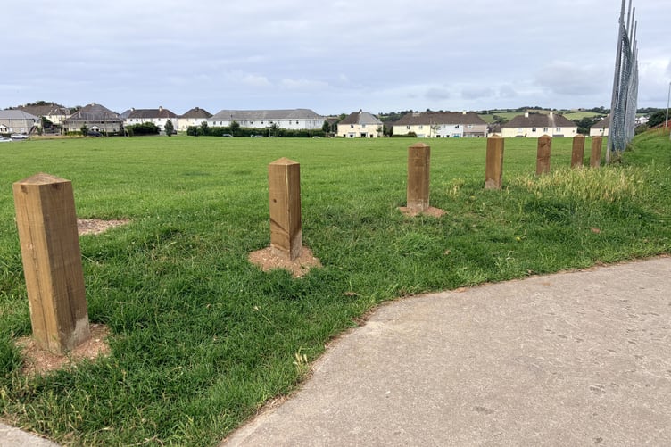 New bollards have been erected around Warfelton Field in Saltash to prevent future illegal encampments
