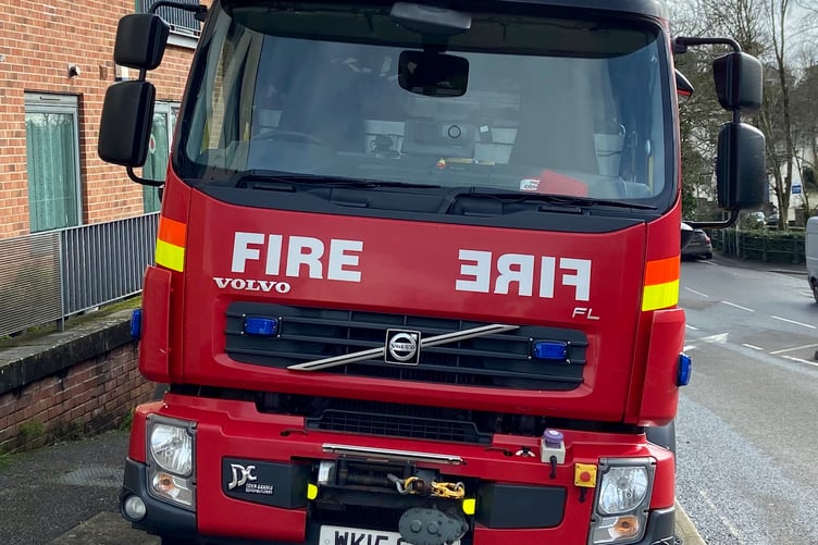 Fire crews from St Austell were sent to Lower Sticker and to the town centre. (Picture: Andrew Townsend)