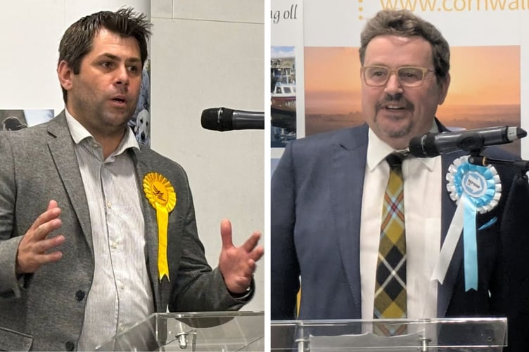 Cornwall Council leader Leigh Frost (left) called fellow Councillor Sean Smith a 'complete plonker' during a debate over the future of the Cornish language