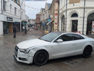 CCTV captures moment car ploughs into parked vehicle 