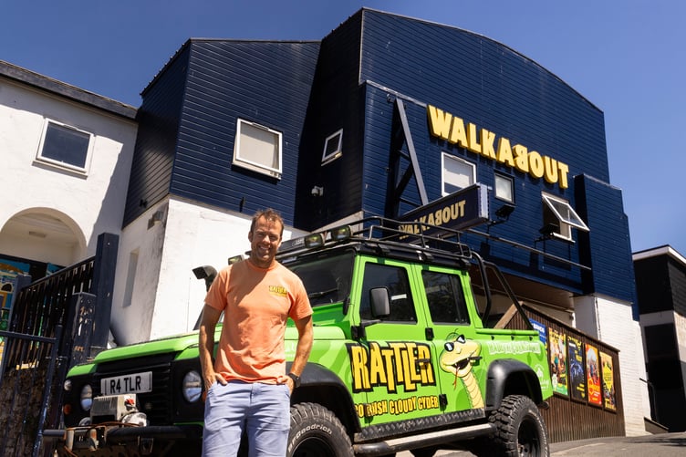 Joey Healey outside Rattler Beach House
