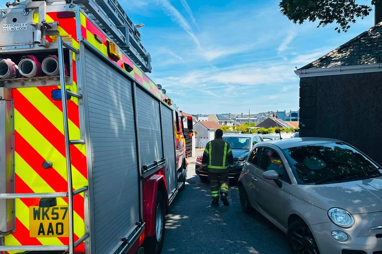 Torpoint firefighters experienced delays reaching an incident at Albion Court on Tuesday