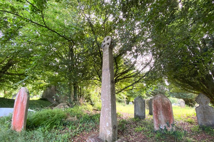 The towering reconstructed Celtic cross in the North Cornwall village of St Teath. (Picture: Andrew Townsend)