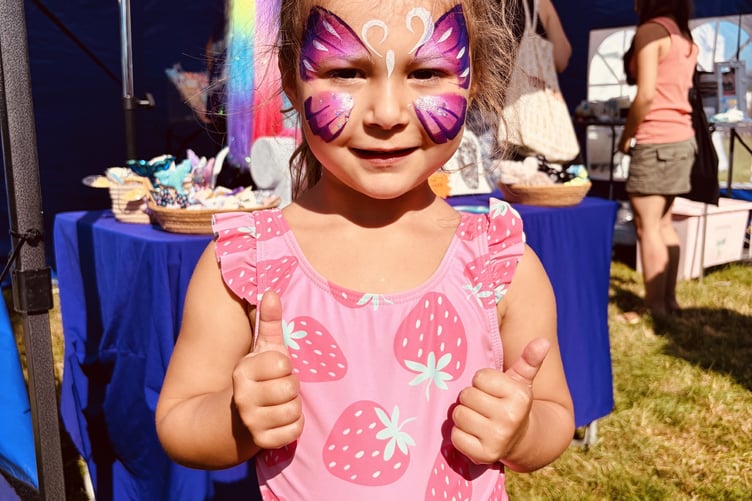 There was plenty to do for people of all ages at this year's Liskeard Show, including get your face painted like this little youngster did