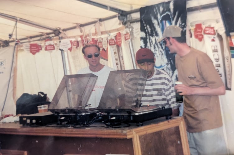 Warren Wilkins DJ-ing at a Surfers Against Sewage festival when a teenager. (Picture: Warren Wilkins)