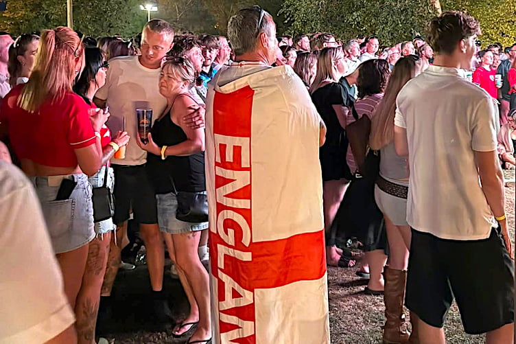 England supporters following the team against Norway at the Britannia Inn. (Picture: Britannia Inn)
