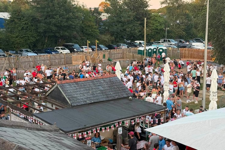 England fans have been packing into the beer garden at the Britannia Inn. (Picture: Britannia Inn)