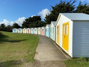 Doomed beach huts without a sea view are being removed