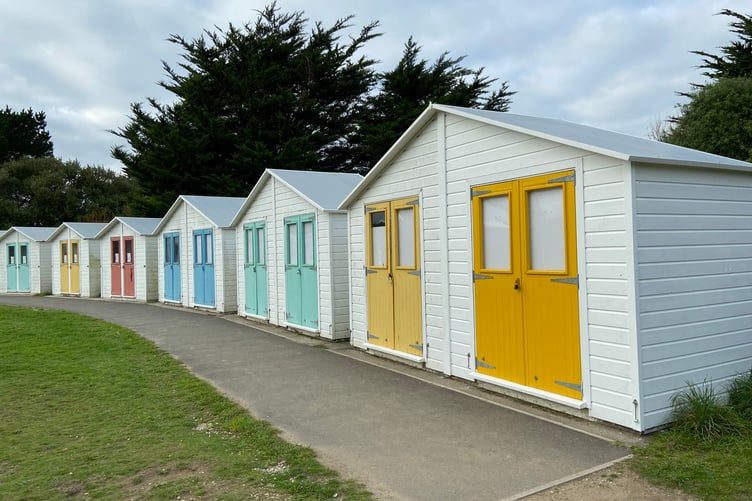 The beach huts were placed behind sand dunes at Par, some distance from the beach. (Picture: Andrew Townsend)