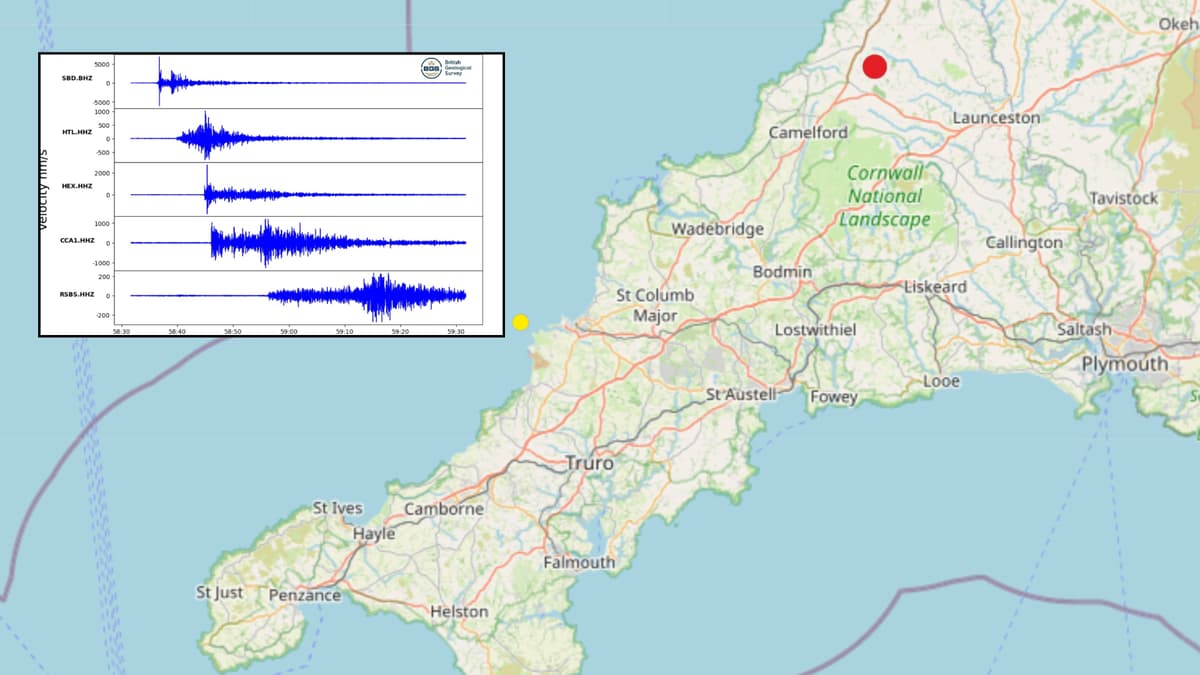 Residents shaken after Cornish towns hit by earthquake