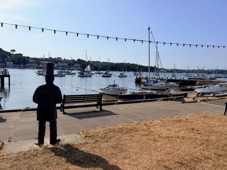 Isambard Brunel statue overlooks the Saltash Waterside
