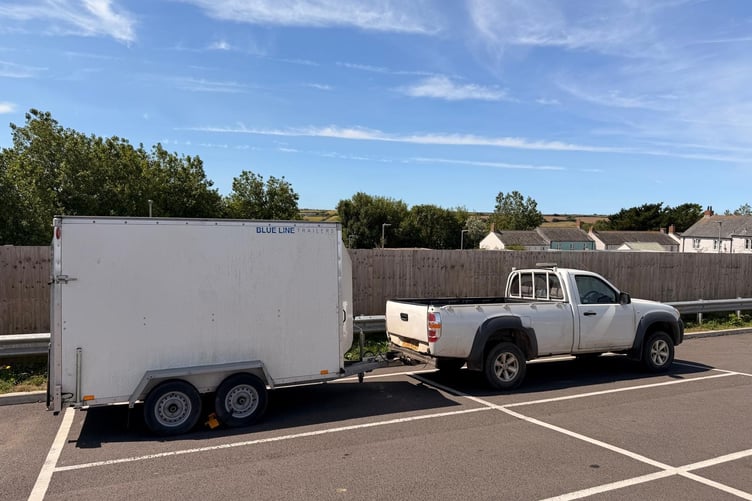 The stolen white trailer