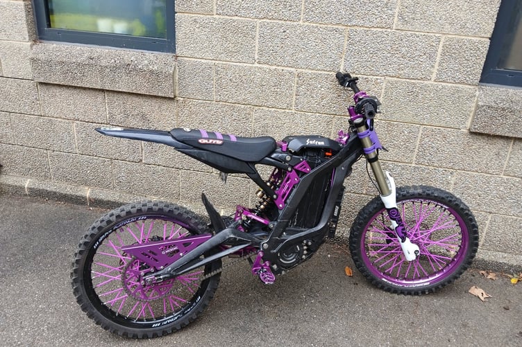 E-bike seized after being ridden.