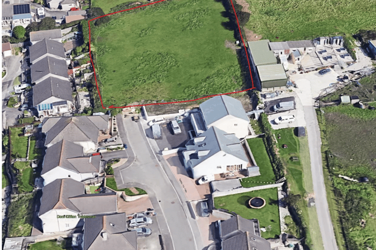 The site of the proposed houses in Foxhole (Picture: Cornwall Council)