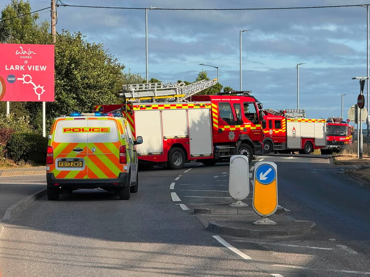 Emergency services responded to a major gas leak South of the A390 and Addington, Liskeard (Picture: Ness Miles)