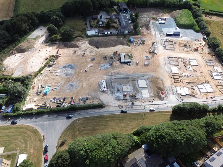 An aerial view of the site under construction at Pandarosa Farm (Picture: White Ladder Creative)