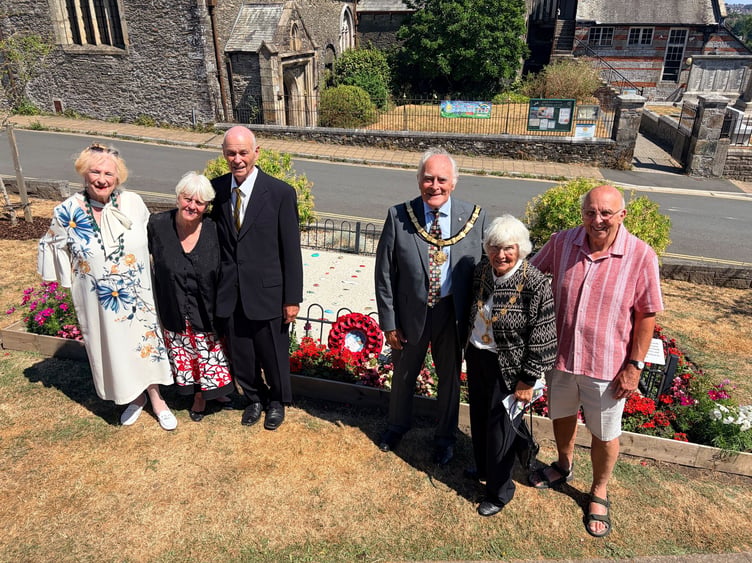 Pictured from left to right: Sue Hooper, Lynn Marsh, Tony Marsh, Mayor Brian Stoyel, Mayoress Maxine Stoyel and David Whittley