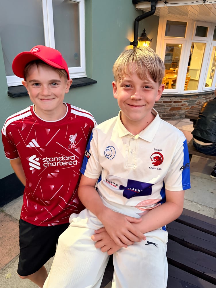 Saltash Thirds youngsters Riley Stevens (left) and Brody Williams were among the wickets in their side's win over St Stephen Thirds