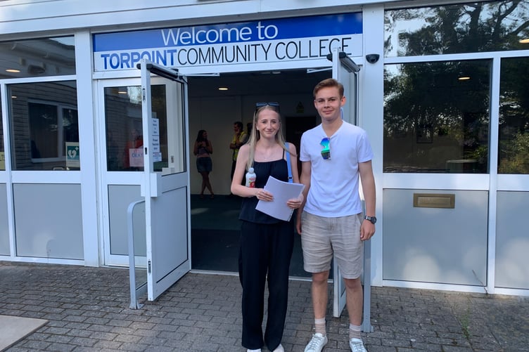 Torpoint students collection A-Level Results.