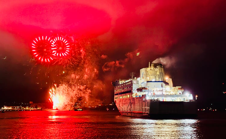 Thousands linked the Plymouth shoreline to watch the annual British Fireworks Championship