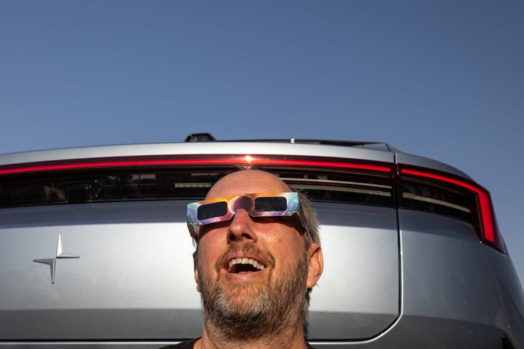 The once-in-a-generation partial solar eclipse wowed hundreds of people at Bedruthan
