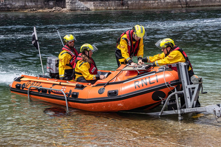 Looe RNLI volunteers launched their D Class inshore lifeboat, Ollie Naismith II, to attend the incident on Saturday (Picture: Looe RNLI/Ian Foster)
