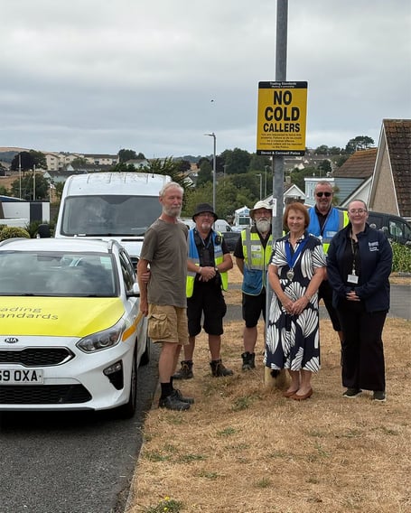 No Cold Callers have been set up in various Cornish locations, including this one in Chapeldown Road in Torpoint