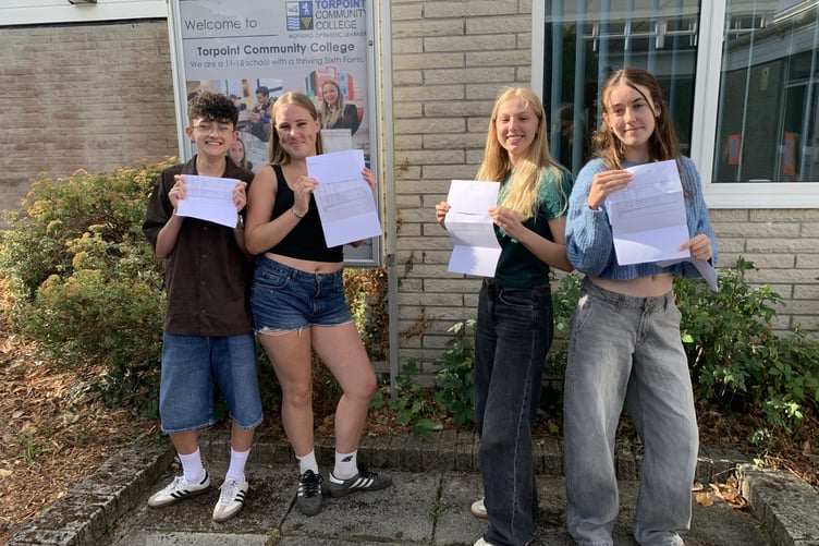 Torpoint students GCSE Results Day 2.