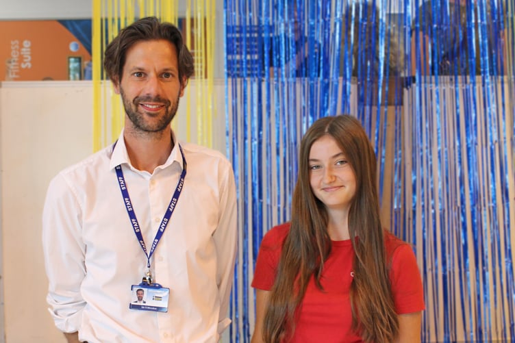 All smiles as this student collects their GCSE results