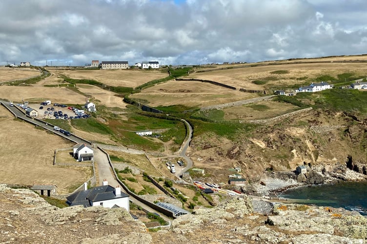 The landscape around Cape Cornwall has been parched by the hot weather this summer. (Picture: Andrew Townsend)