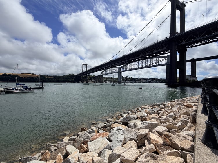 A generic view of the Tamar Bridge from the Saltash Waterside
