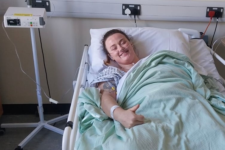 Skye Owen in hospital.
