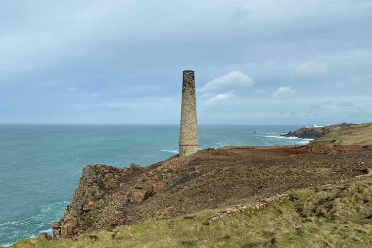 A mining chimney stack on the coast near Pendeen. (Picture: Andrew Townsend)
