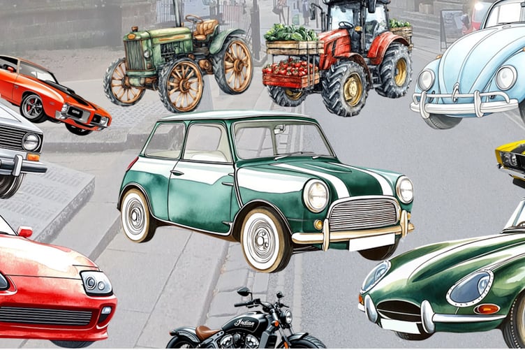 A range of older cars and motorcycles will be on display at the Show and Shine event in St Austell.