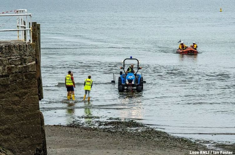 Launching the charity’s D Class inshore lifeboat Ollie Naismith II in Looe (Picture: Ian Foster/Looe RNLI)