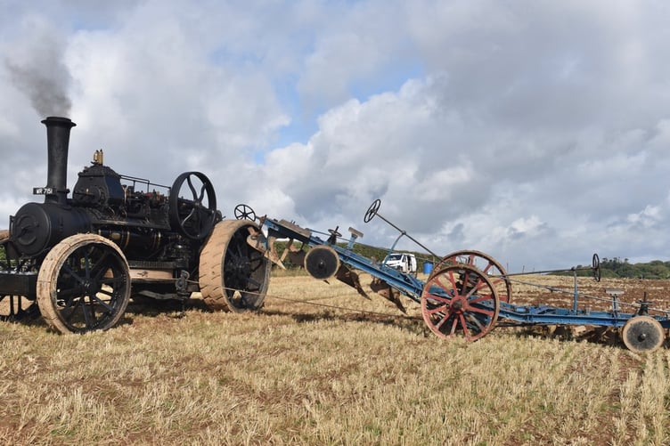 Visitors to the Great Trethew Rally were able to see vintage farming machinery in use