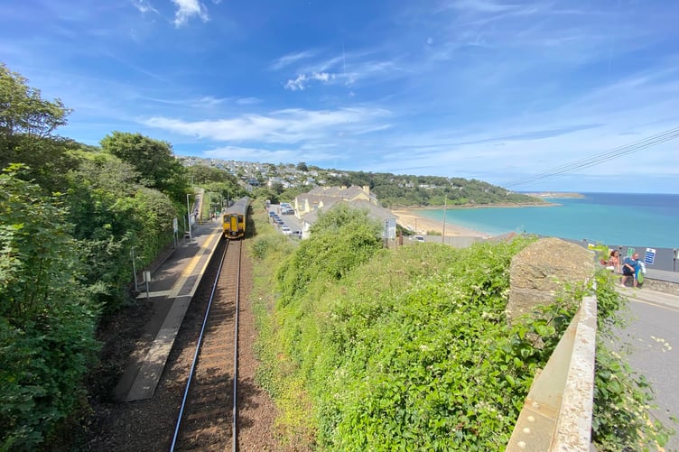 A train at the station in Carbis Bay. (Picture: Andrew Townsend)