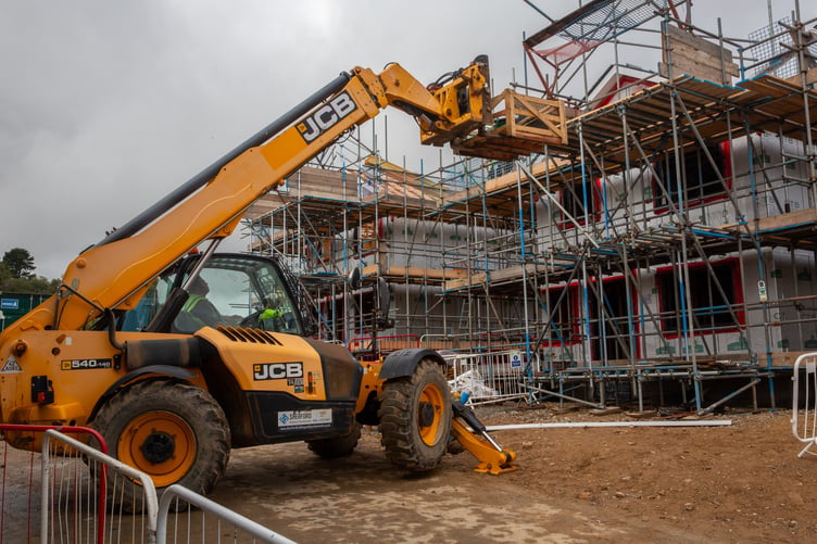 Work is well advanced on producing the new affordable homes being built at Widegates, near Looe