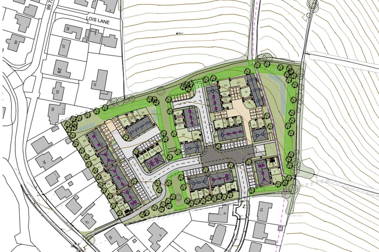 A drawing showing the layout of the proposed development in St Stephen, Cornwall. (Picture: Grainge Architects)