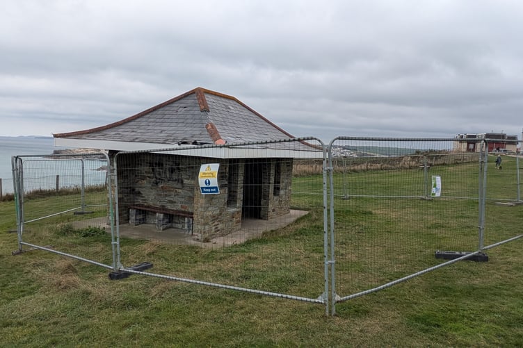 The second shelter has been fenced off for safety reasons ahead of the structure being demolished (Picture: Warren Wilkins)