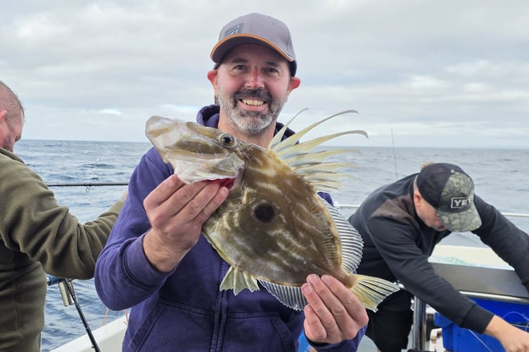 British Sea Angling Festival chairman Anthony Perry with the prizewinning 42cm John Dory
