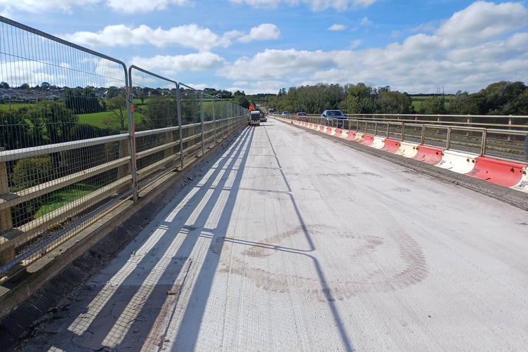 The current progress of the works to the Camel Viaduct (Picture: Cormac)