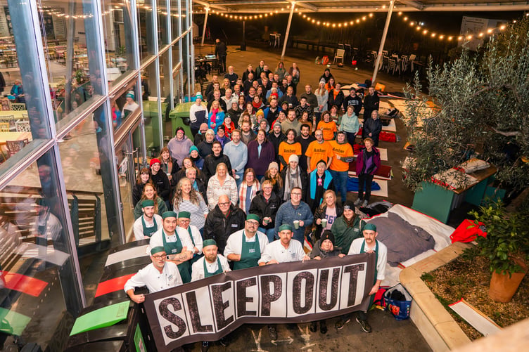 People taking part in the Sleep Out event at the Eden Project near St Austell last year. (Picture: Rob Donald)
