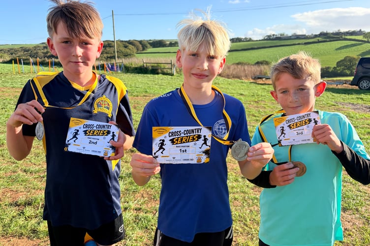 Success for the top three in the opening race of the Year 5/6 Boys East Cornwall Schools Cross Country Series