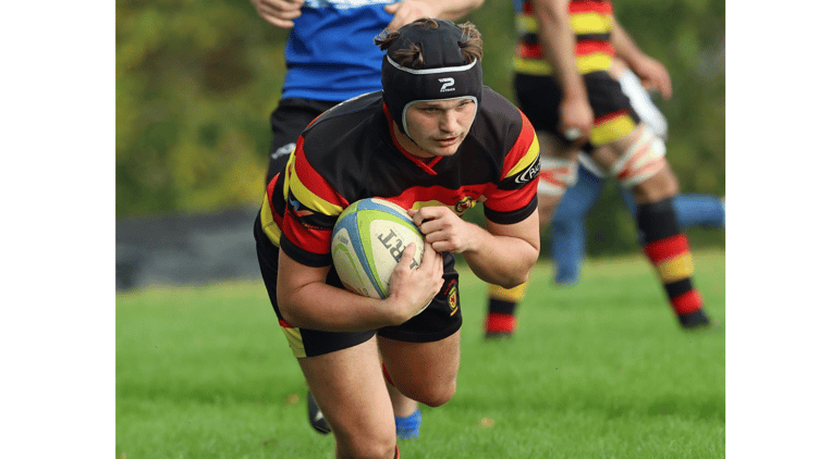 Fly-half Billy Dover, pictured scoring a try against Paignton recently, was the Ashes' star man in South Devon.